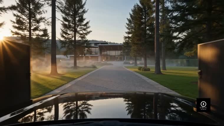 Frame from an OBEN Studio luxury real estate ad